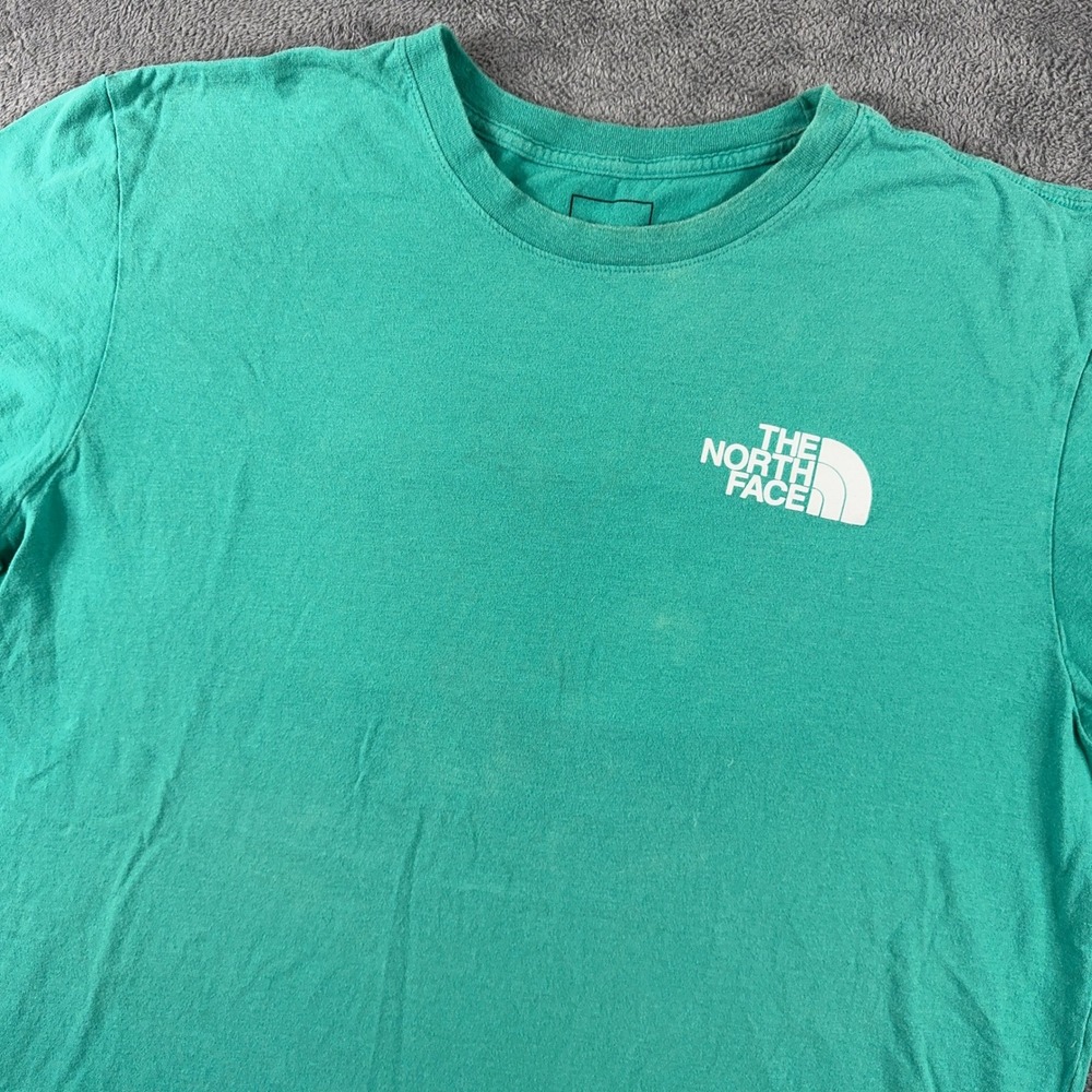 The North Face Mens XL Green Never Stop Exploring Graphic T-Shirt Short‎ Sleeve